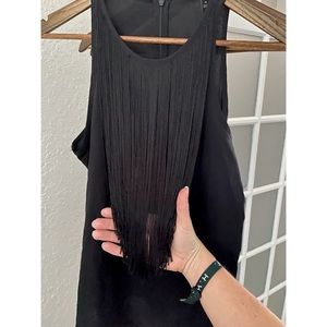 Black Fringe Tank Top Bachelorette Western Disco Cowgirl